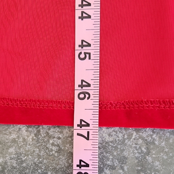 💗 Velour Long Open Front Unlined Long Sleeve Cardigan Duster Red L NWOT - Picture 10 of 10